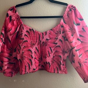 Pink Floral Women's Top